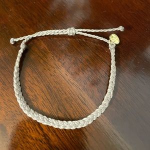 Pura Vida light gray mini braided bracelet